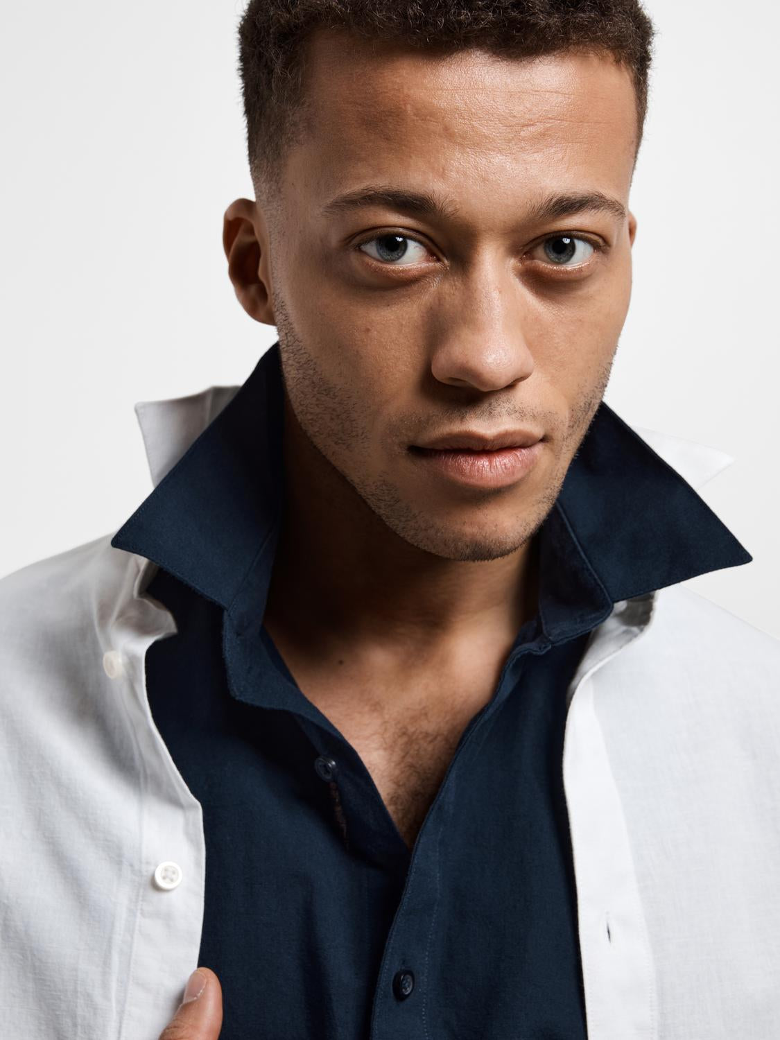 SLHSLIM-NEW Shirts - Sky Captain